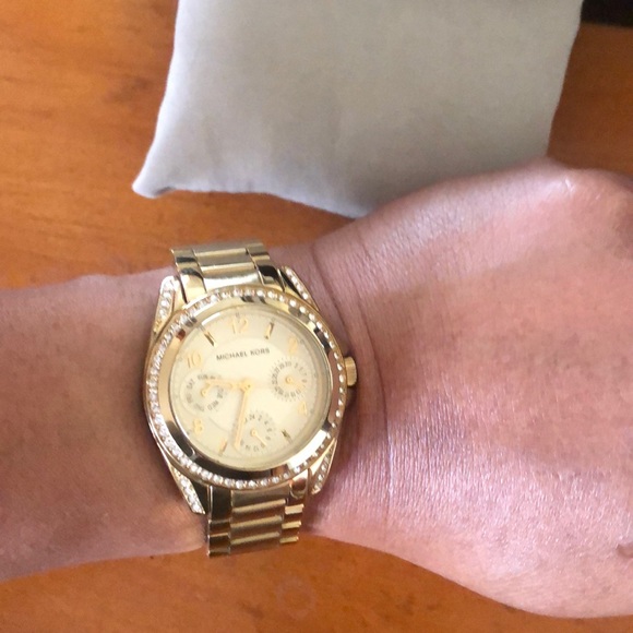 gold tone Michael Kors watch